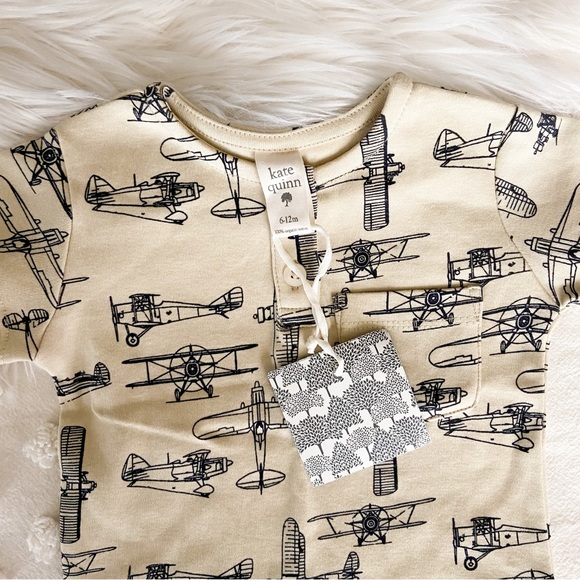 Kate Quinn Airplane Henley Pocket Tee - Picture 3 of 3